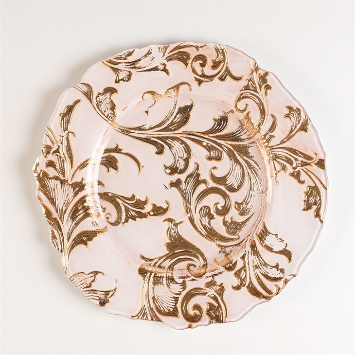 Boho Floral Print Glass Plate suppliers