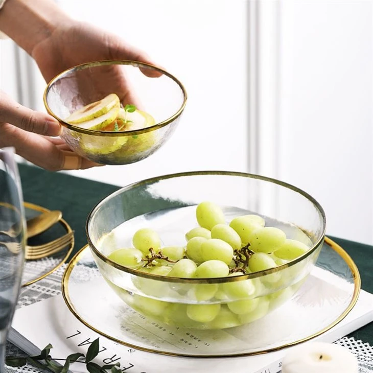 Gold Rim Clear Bowl best Gold Rim Clear Bowl best